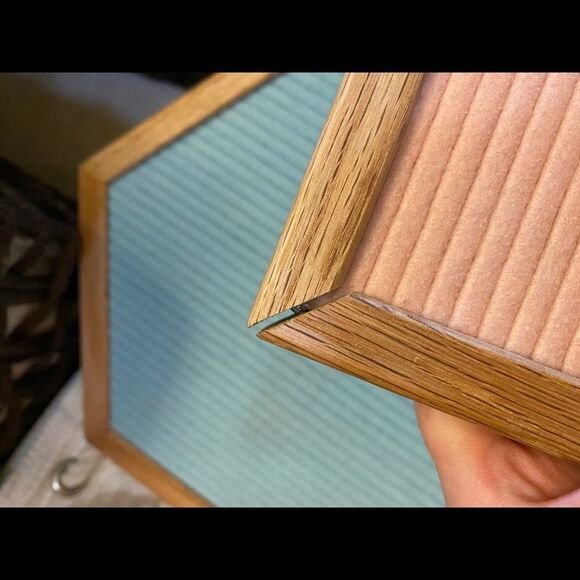 Wooden Letterboards Set of 2 Pink and Light Blue Home Decor - Picture 2 of 10